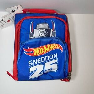 Hot Wheels Blue and Red Men's lunch bag